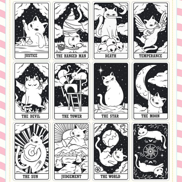 Leisurely-Cat-Tarot-Black-and-White-Edition-2